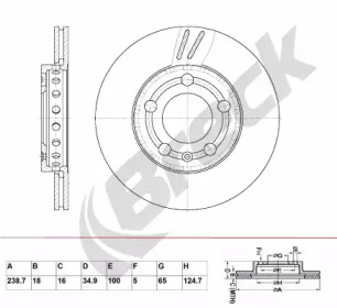 Тормозной диск BRECK BR 309 VA100